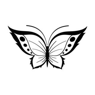 Samolepka malý motýlik na auto a motorku, tuning nálepka (2915)