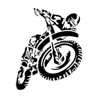 Samolepka motocross na auto a motorku, tuning nálepka (3682)