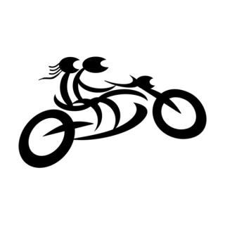 Samolepka motocykel na auto a motorku, tuning nálepka (2207)