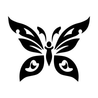 Samolepka motýlik s krídlami na auto a motorku, tuning nálepka (2496)