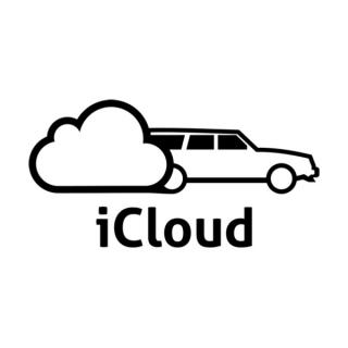 Samolepka nápis iCloud na auto a motorku, tuning nálepka (2148)