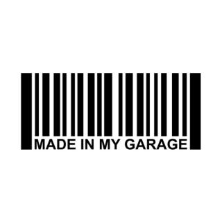 Samolepka nápis MADE IN MY GARAGE na auto a motorku, tuning nálepka (25215)