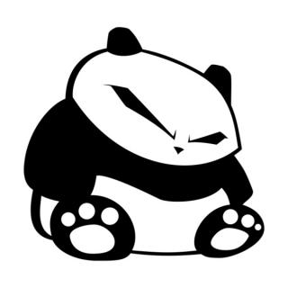 Samolepka panda na auto a motorku, tuning nálepka (3999)