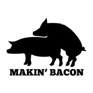 Samolepka pigs makin bacon na auto a motorku, tuning nálepka (5337)