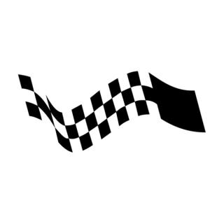 Samolepka šachovnica na auto a motorku, tuning nálepka (3049)