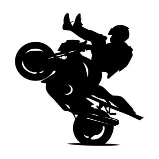 Samolepka silueta cestná motorka na auto a motorku, tuning nálepka (4680)