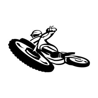 Samolepka silueta enduro na auto a motorku, tuning nálepka (3323)