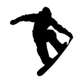 Samolepka silueta snowboard na auto a motorku, tuning nálepka (3586)