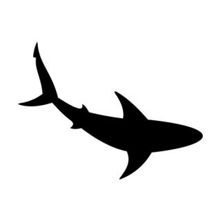 Samolepka silueta žralok na auto a motorku, tuning nálepka (2913)