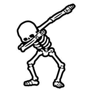 Samolepka Skeleton Dab Dance na auto a motorku, tuning nálepka (1656)