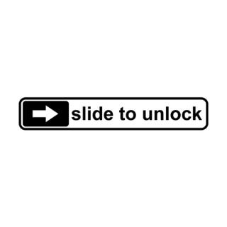 Samolepka Slide to unlock na auto a motorku, tuning nálepka (2547)