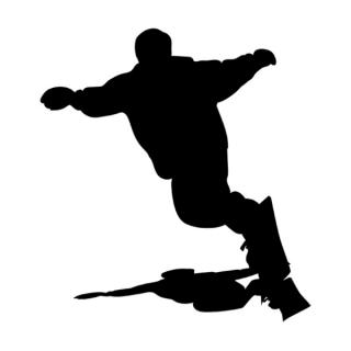 Samolepka snowboardista na auto a motorku, tuning nálepka (3280)