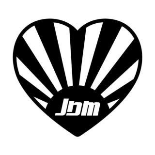 Samolepka srdce JDM na auto a motorku, tuning nálepka (2941)