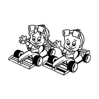 Samolepka súrodenci vo formuli na auto a motorku, tuning nálepka (22445)