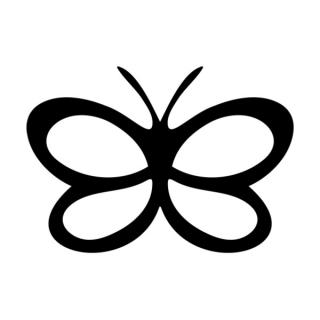 Samolepka symbol motýlika na auto a motorku, tuning nálepka (2410)