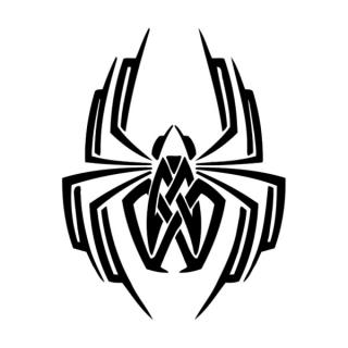 Samolepka symbol pavúka na auto a motorku, tuning nálepka (3400)