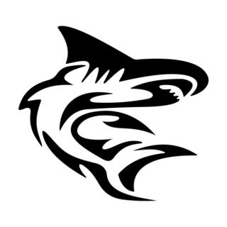 Samolepka symbol žraloka na auto a motorku, tuning nálepka (4114)