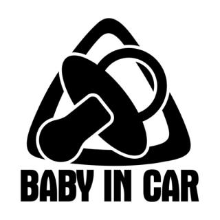 Samolepka trojuholník baby in car na auto a motorku, tuning nálepka (22327)