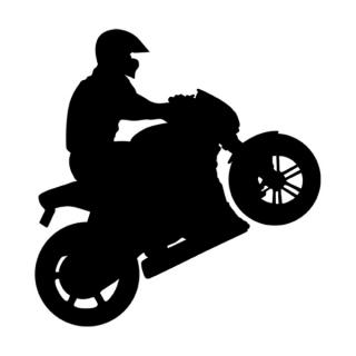 Samolepka závodná motorka na auto a motorku, tuning nálepka (4365)