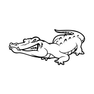 Samolepka zúrivý krokodíl na auto a motorku, tuning nálepka (25124)