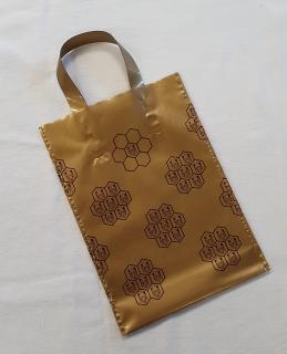 Darčeková taška na 1kg medu zlatá