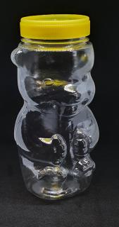 Fľaša na med medveď na 1kg medu plastový
