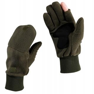 Flísové poľovnícke rukavice bez prstov Veľkosť: L