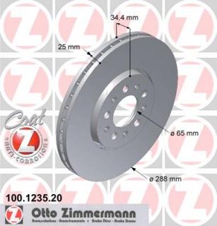 Brzdový kotúč ZIMMERMANN 100.1235.20