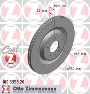 Brzdový kotúč ZIMMERMANN 100.3358.20