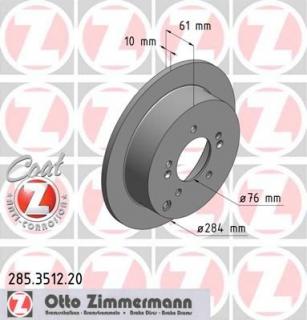 Brzdový kotúč ZIMMERMANN 285.3512.20