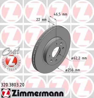 Brzdový kotúč ZIMMERMANN 320.3803.20