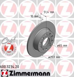 Brzdový kotúč ZIMMERMANN 600.3234.20