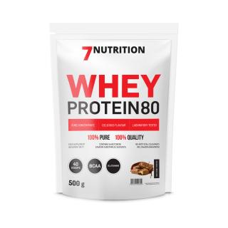 7NUTRITION Whey Protein 80 500 g syrovátkový koncentrát Varianta: Chocolate Caramel Peanut Bar