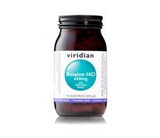 Betaine HCL 90 kapslí - Viridian EXP: 9/22