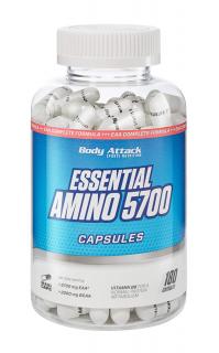 Body Attack Essential Amino 5700 180 kapslí Varianta: směs esenciálních aminokyselin