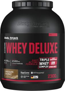 Body Attack Extreme Whey Deluxe 2300 g syrovátkový koncentrát izolát hydrolyzát Varianta: Amarena Třešeň