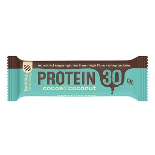 Bombus Protein 30% 50 g dvouvrstvé tyčinky s vysokým obsahem bílkovin Příchuť: Cocoa Coconut