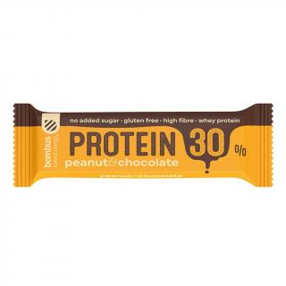 Bombus Protein 30% 50 g dvouvrstvé tyčinky s vysokým obsahem bílkovin Příchuť: Peanut Chocolade