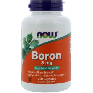 BORON (BÓR), 3 MG, 250 KAPSLÍ - Now® Foods