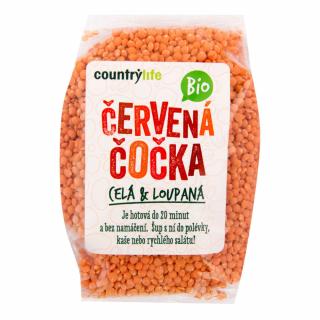 Čočka červená celá loupaná 500 g BIO COUNTRY LIFE