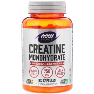 CREATINE (KREATIN) MONOHYDRATE 750 MG, 120 KAPSLÍ - Now® Foods