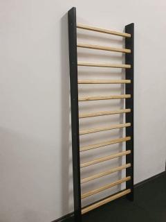Dřevěné žebřiny 220 x 80 cm Barva bočnic: Černá, Velikost: 80 x 200 cm