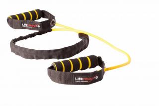 Posilovací gumy s madlem LMX1170 Barva: Žlutá - nejnižší zátěž