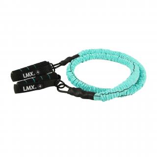 Posilovací gumy s madlem LMX1171 Barva: Modrá - vyšší zátěž