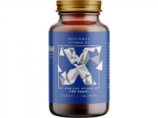 Vitamin D3, 5000 IU, 120 rostlinných kapslí BrainMax