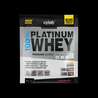 VPLab 100% Platinum Whey 30 g Syrovátkový koncentrát + izolát Varianta: Raspberry-White Chocolate