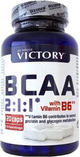 Weider BCAA + Vitamin B6 2:1:1 120 kapslí VĚTVENÉ AMINOKYSELINY L-LEUCIN Varianta: L-ISOLEUCIN A L-VALIN