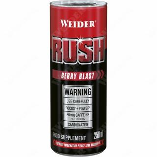 Weider RUSH RTD carbonated drink Berry Blast Varianta: 250 ml