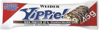 Weider Yippie! Low Sugar High Protein 36% 45 g Varianta: Brownie-Vanila