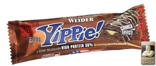 Weider Yippie! Low Sugar High Protein 36% proteinová tyčinka 70 g Varianta: Cookie-DuoChoc